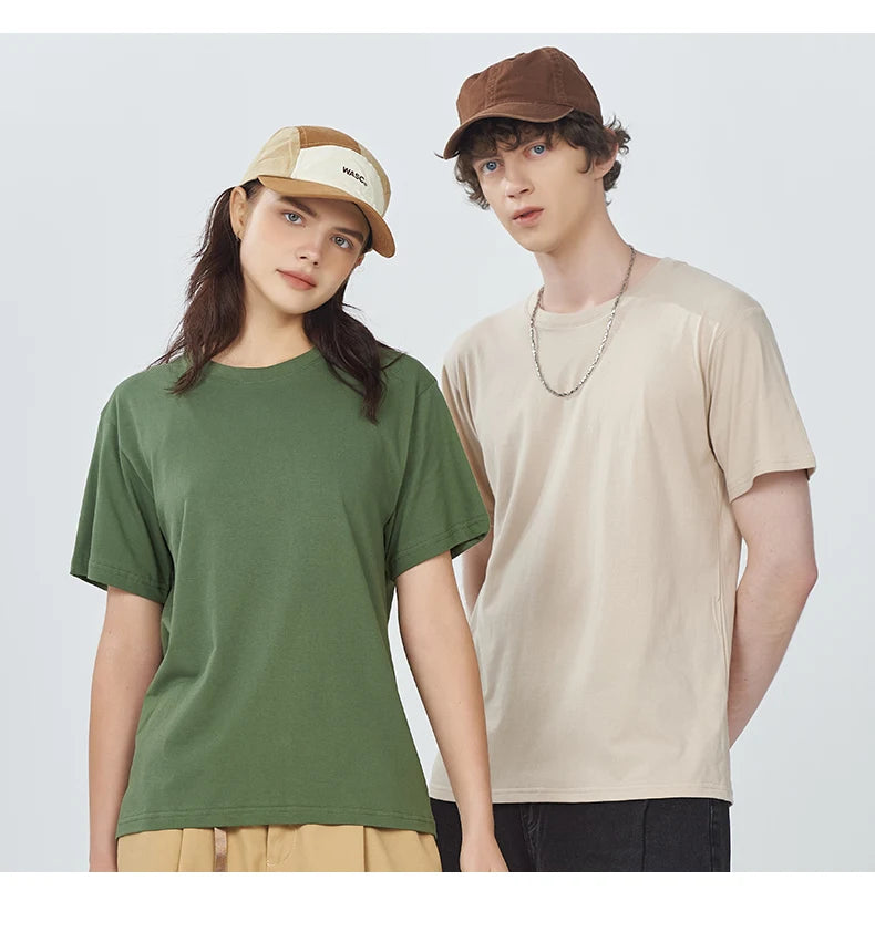 100% Cotton Solid Color T‑Shirts for Men & Women