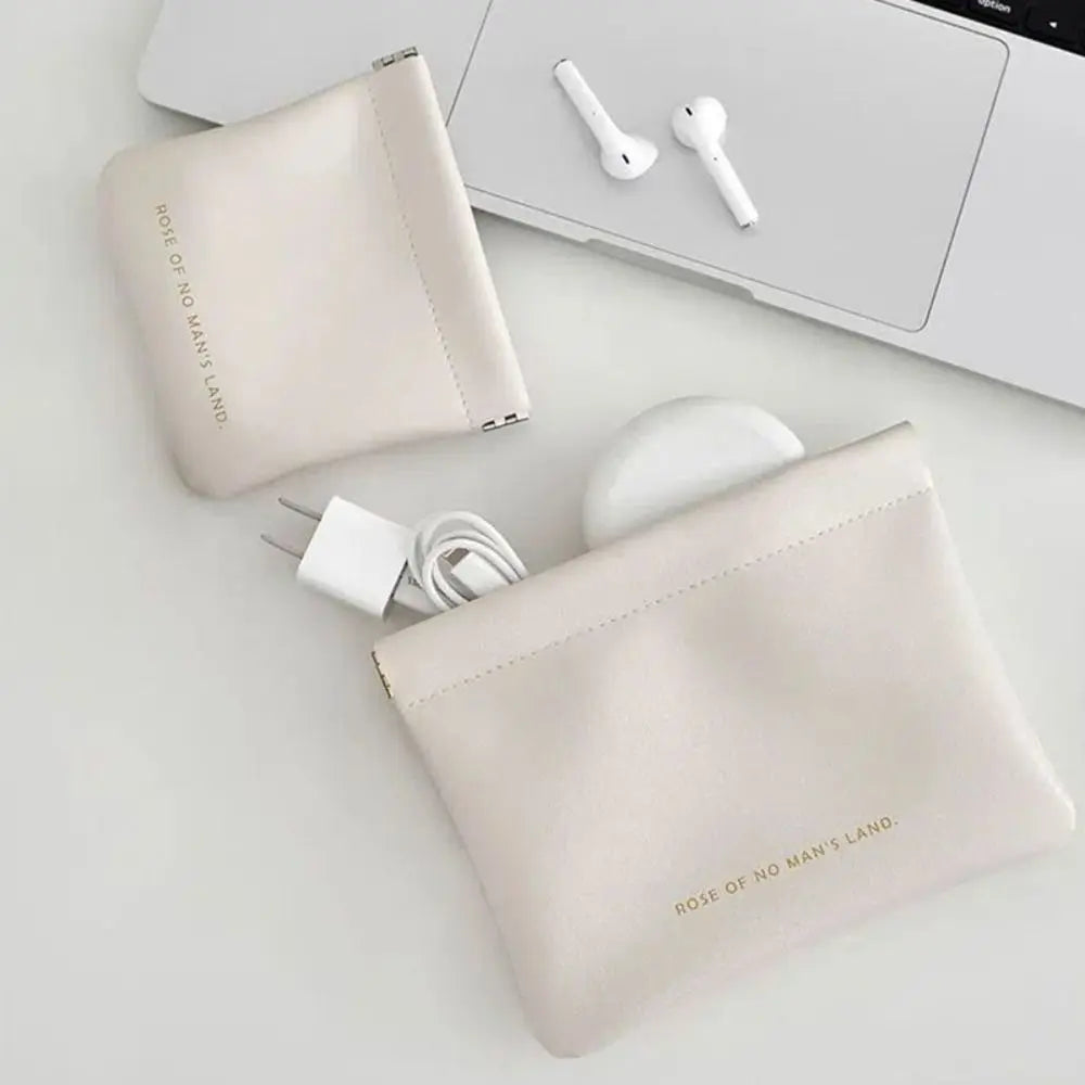 Fashion Simple Lipstick Makeup Bag – Portable Mini PU Cosmetic Organizer & Travel Storage Pouch
