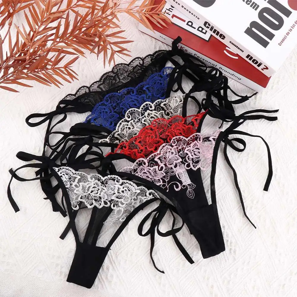 Low‑Waist Transparent Mesh Briefs