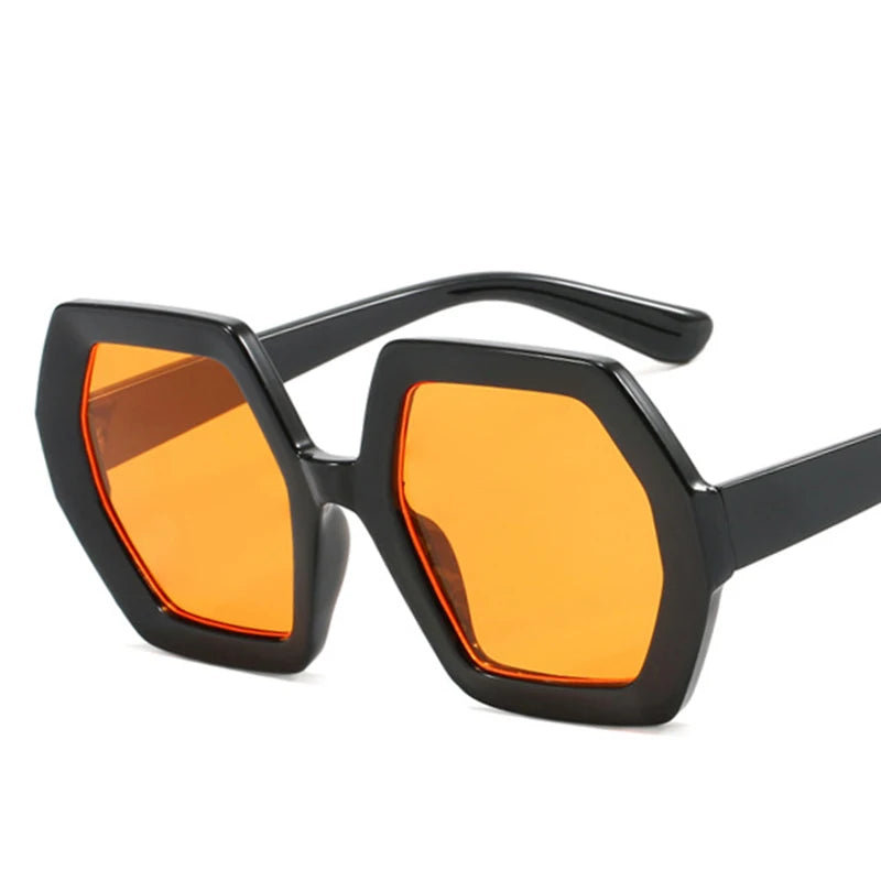 Square Irregular Sunglasses Women Oversized Polygon Luxury Yellow Shades Sun Glasses Female Elegant Polygon Eyewear UV400