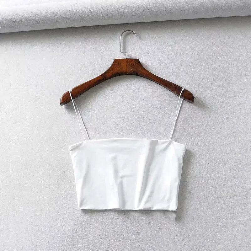 Women’s 2024 Summer Crop Top – Elastic Cotton Sleeveless Camis, Sexy Short Tank Top for Casual Wear