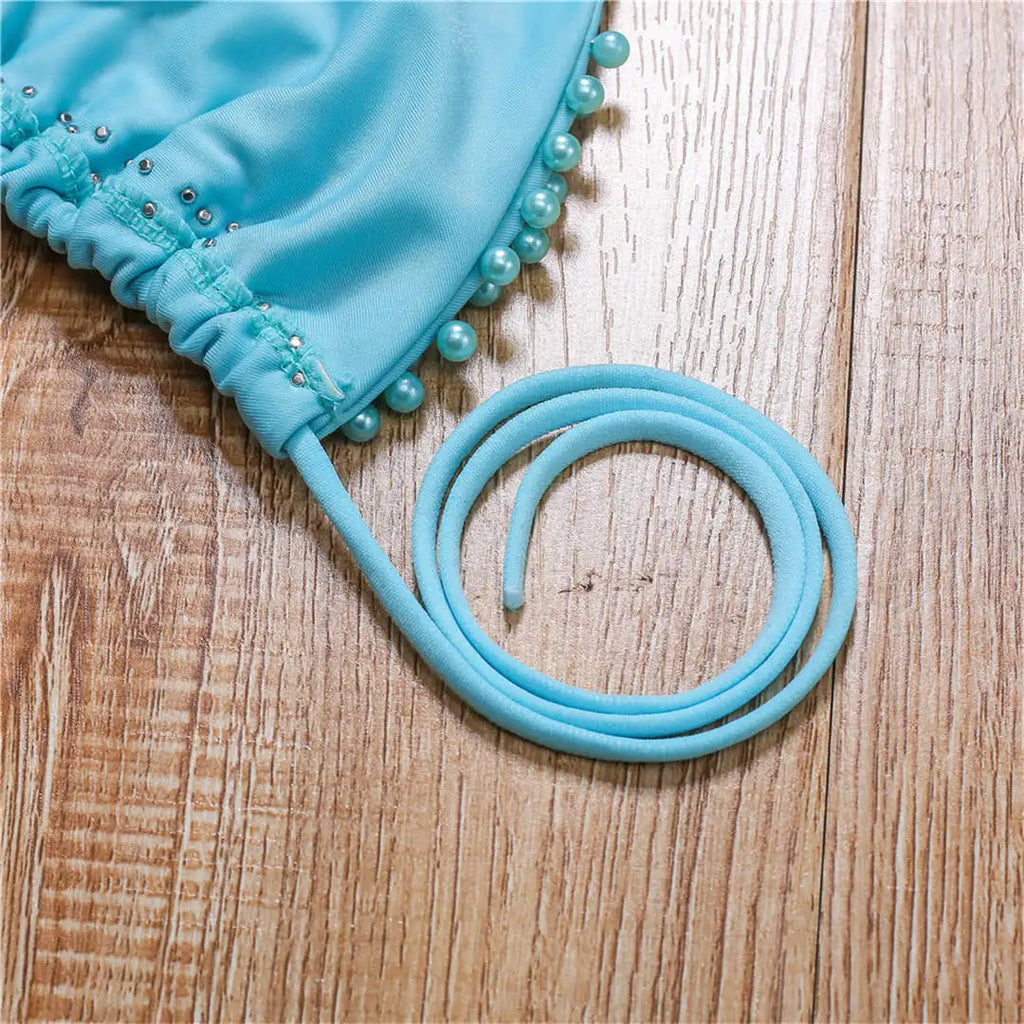 Luxury Pearl Halter Mini Bikini