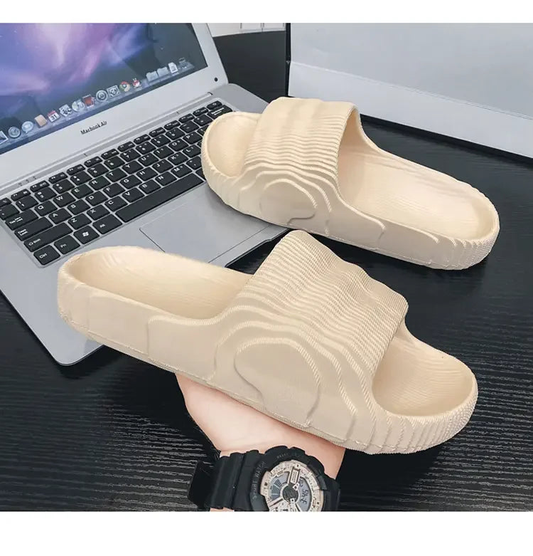 Unisex Summer EVA Platform Slippers — Soft‑Sole Open‑Toe Beach Slides for Women & Men (Sizes 29–46)