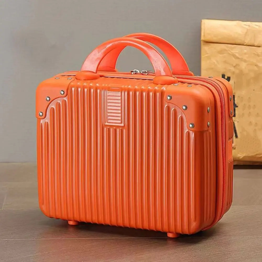 Mini Travel Cosmetic Suitcase – Durable Makeup Organizer Box with Lock