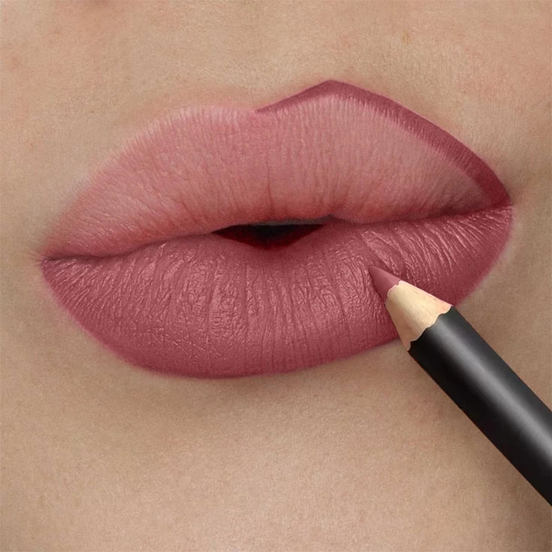 13 Colors Waterproof Nude Matte Lipliner Pencil Red Contour Tint Lipstick Long Lasting High Pigmented Lip Liner Lip Makeup Tool