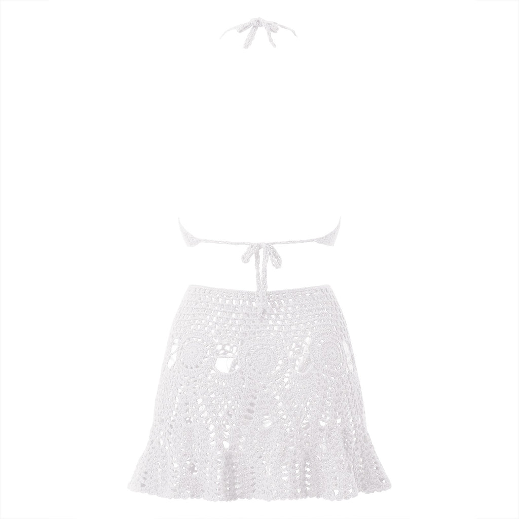 Women’s Crocheted Hollow‑Out Bikini Set – Two‑Piece Summer Swimwear, Beachwear Biquini