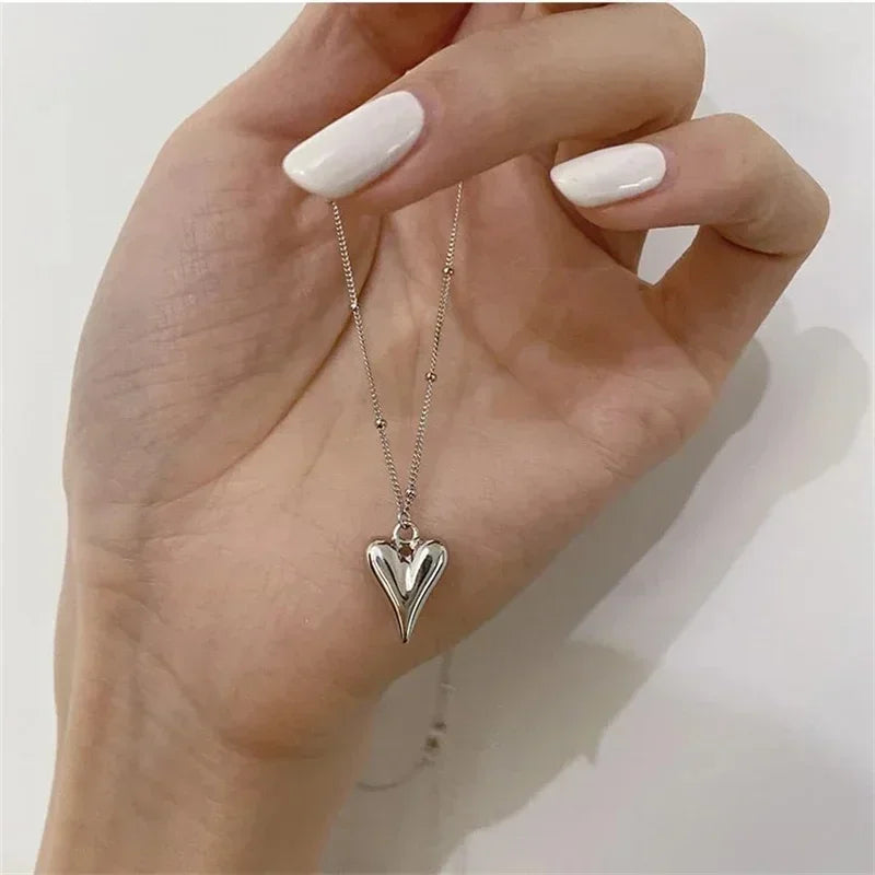 Gold Stainless Steel Water Drop Tassel Necklace – Women’s Fashion Chain