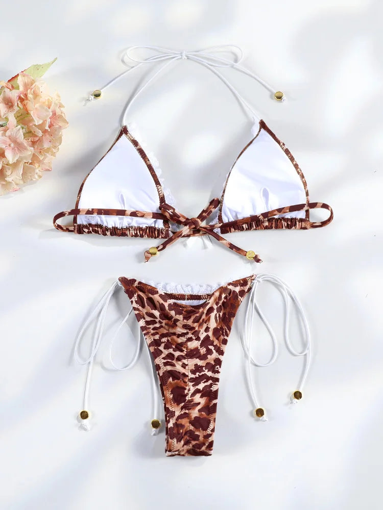 Floral Print Micro Bikini Set