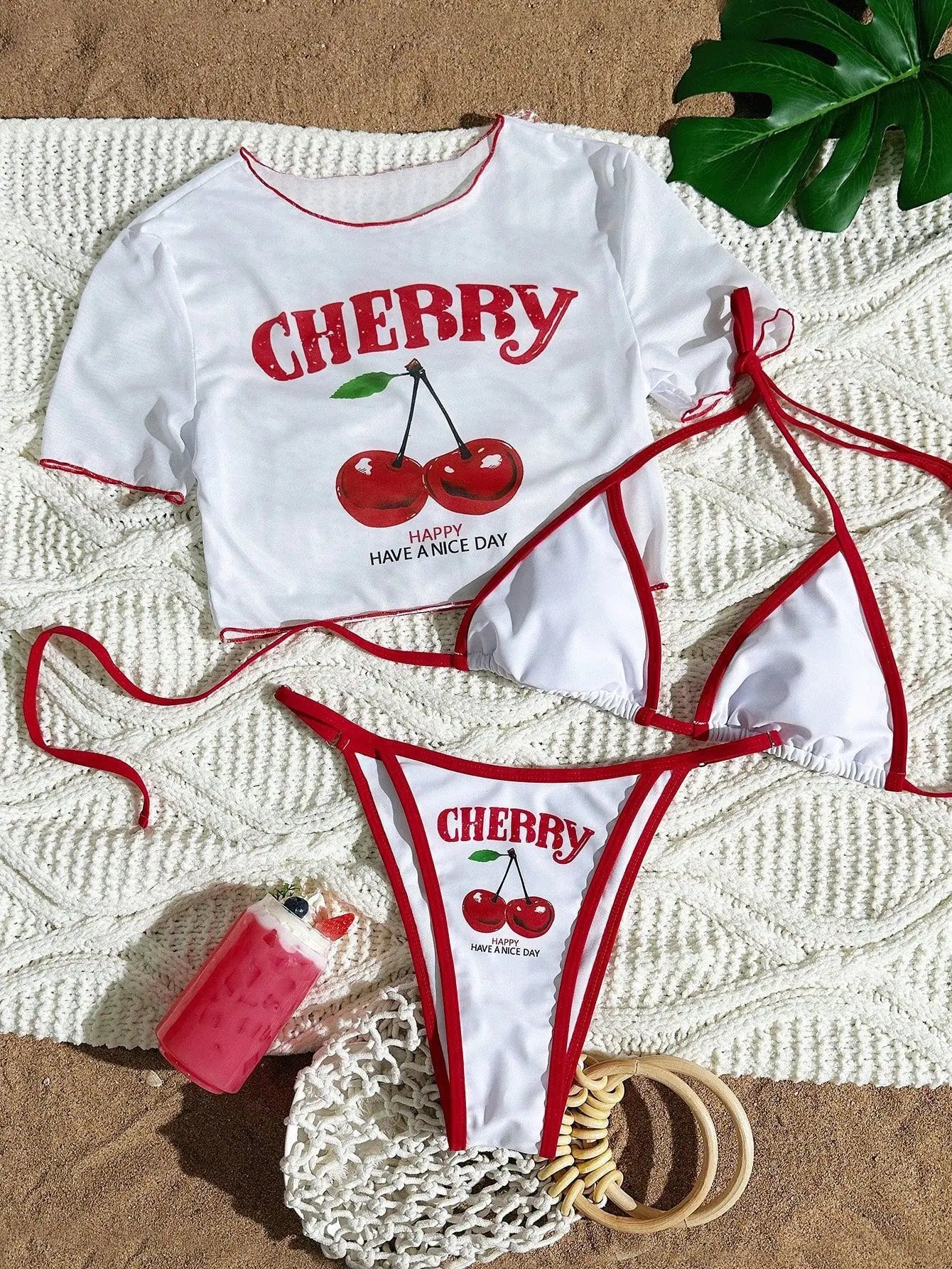 Sexy 3‑Piece Brazilian Bikini Set