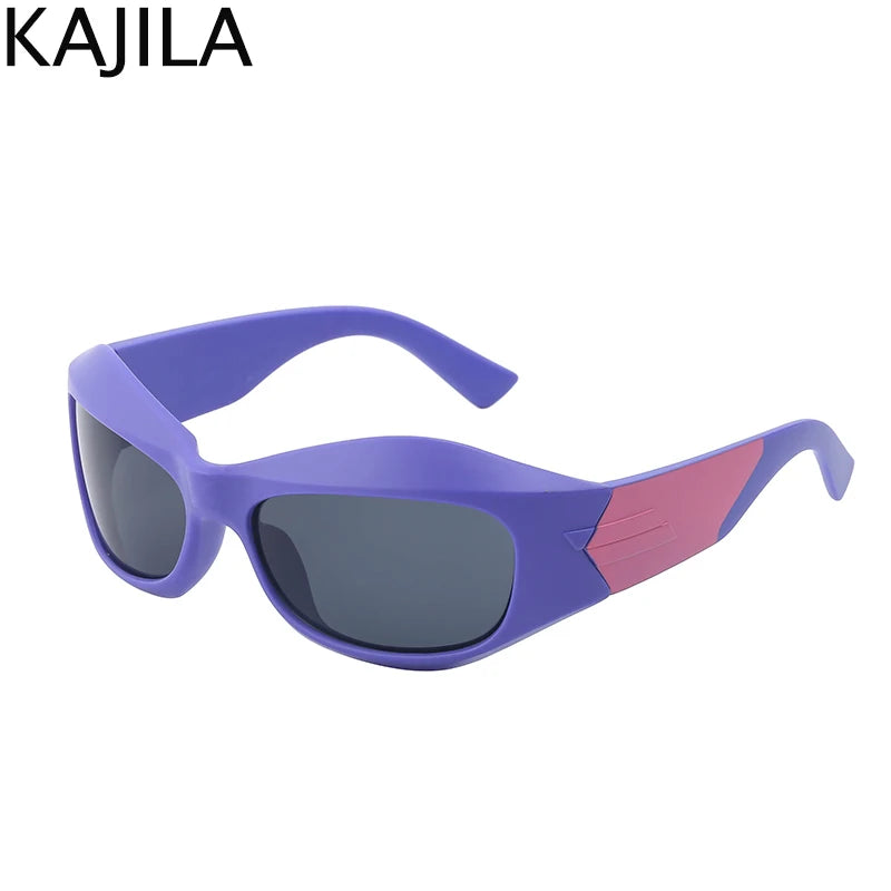 Cyber Y2K Punk Sunglasses Women Men Sports Square Sun Glasses for Ladies 2025 Luxury Brand Steampunk Sliver Eyewear Shades UV400