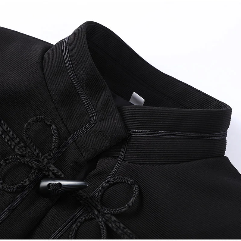 Napoleon Golden Short Jacket Women Vintage Stand Collar Long Sleeve Cropped Jackets 2026 Spring New Lady Outwear High Street