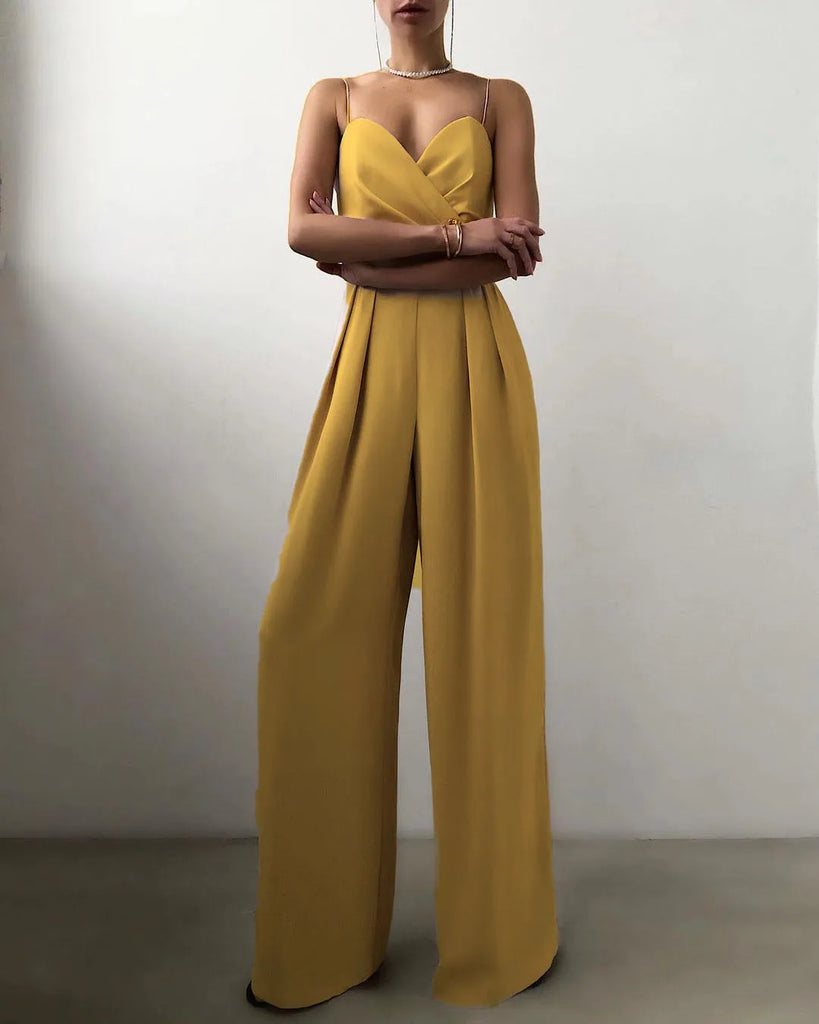 Jumpsuit Suspender Waist Straight Mopping Floor Minimalist Spring and Summer New Jumpsuit Women