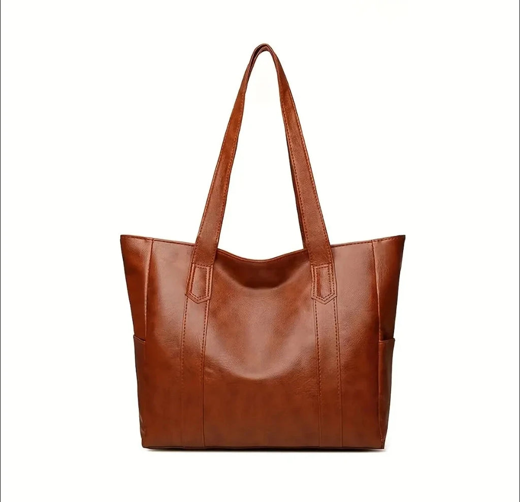 Women PU Leather Large Capacity Shoulder Bag Crossbody Hand Tote Vintage