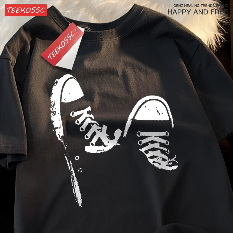 Unisex Canvas Shoe Vintage T‑Shirt