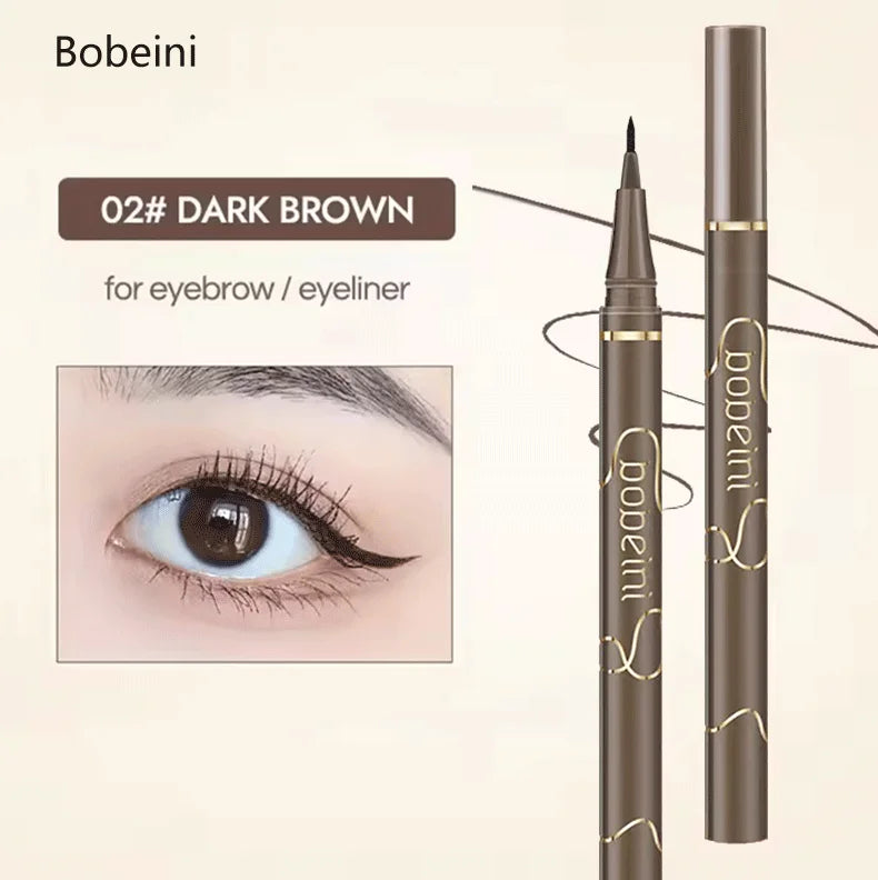 The 4-color fine eyeliner is soft and durable, easy to apply makeup on, fine, quick-drying, long-lasting eyeliner, waterproof