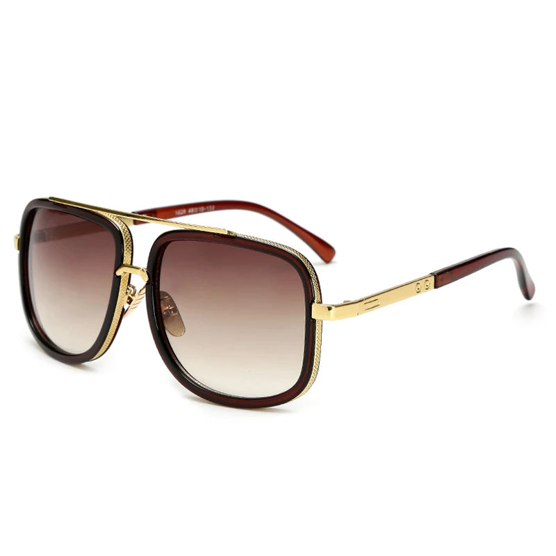 New Polarized Gradient Square Metal Frame Men's Sunglasses Fashion Vintage Women Sun Glasses UV400 Driving Fishing The Best Gift