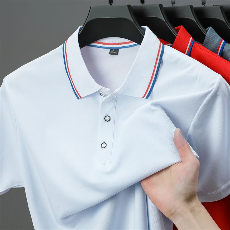 2025 Men’s Solid‑Color Polo Shirt – Summer Casual Short‑Sleeve Fashion Top | Comfortable & Versatile