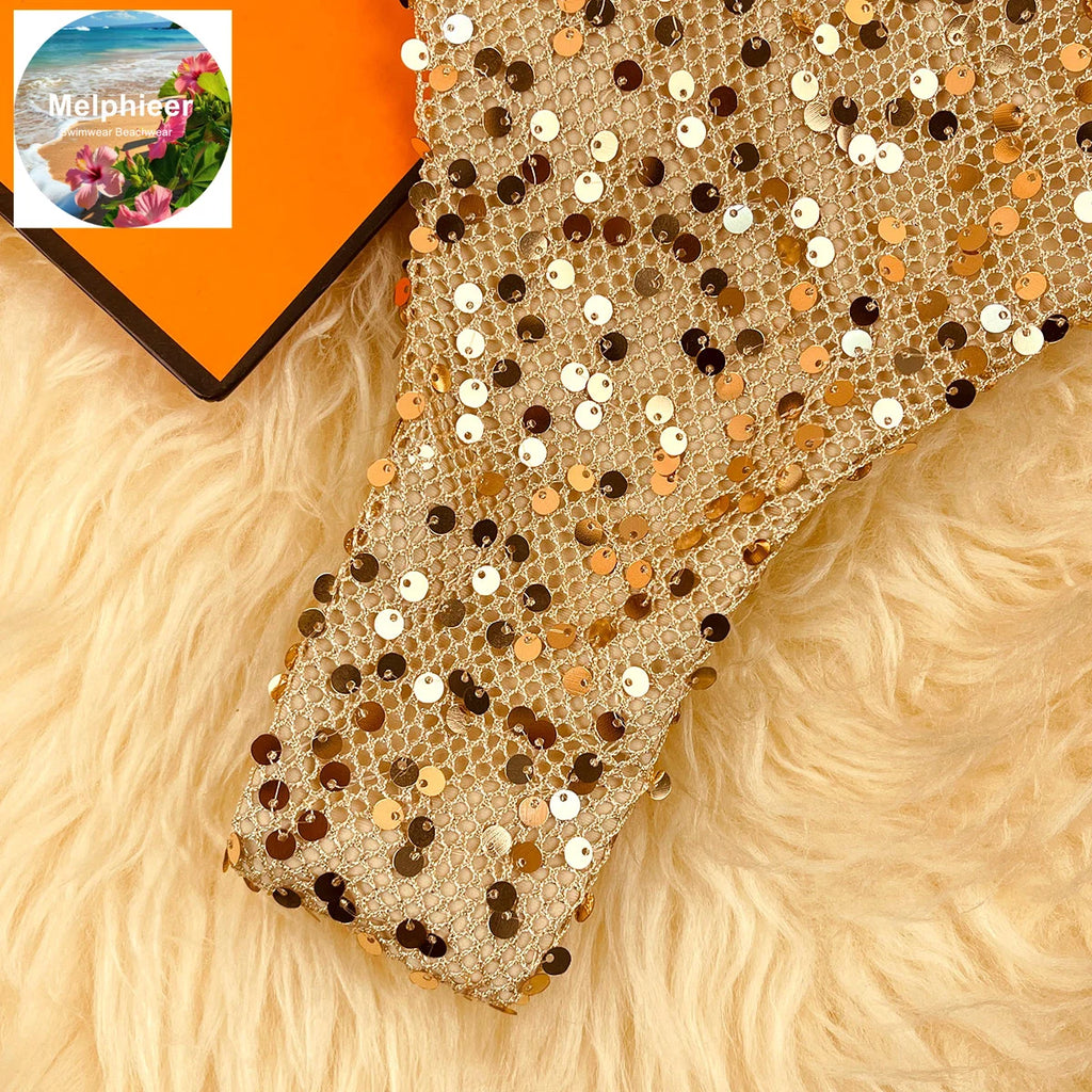 Melphieer 2026 Sparkle Shell Bikini – Designer‑Inspired Tie Bikini Set for Women’s Summer Beach Holidays