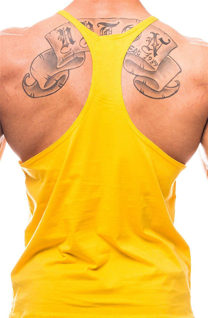 Men’s Bodybuilding Y‑Back Tank Top – Cotton Breathable Gym Muscle Vest, Fitness Workout Sleeveless Shirt