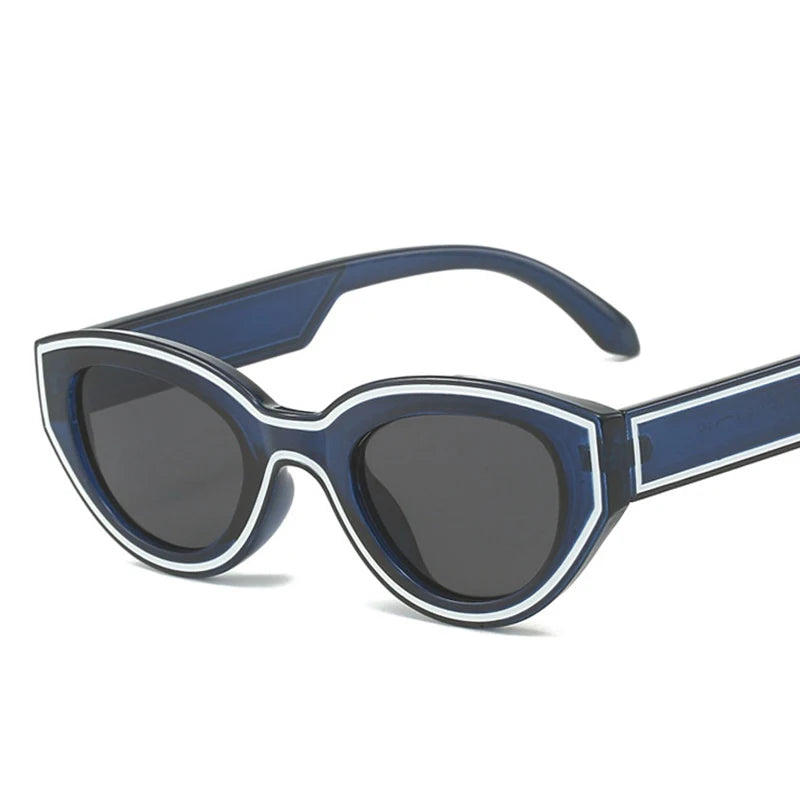 Trendy Design Cat Eye Sunglasses Women New Fashion Party Hip-Hop Decorated Sunglasses For Men Popular Brand Design Eyewear