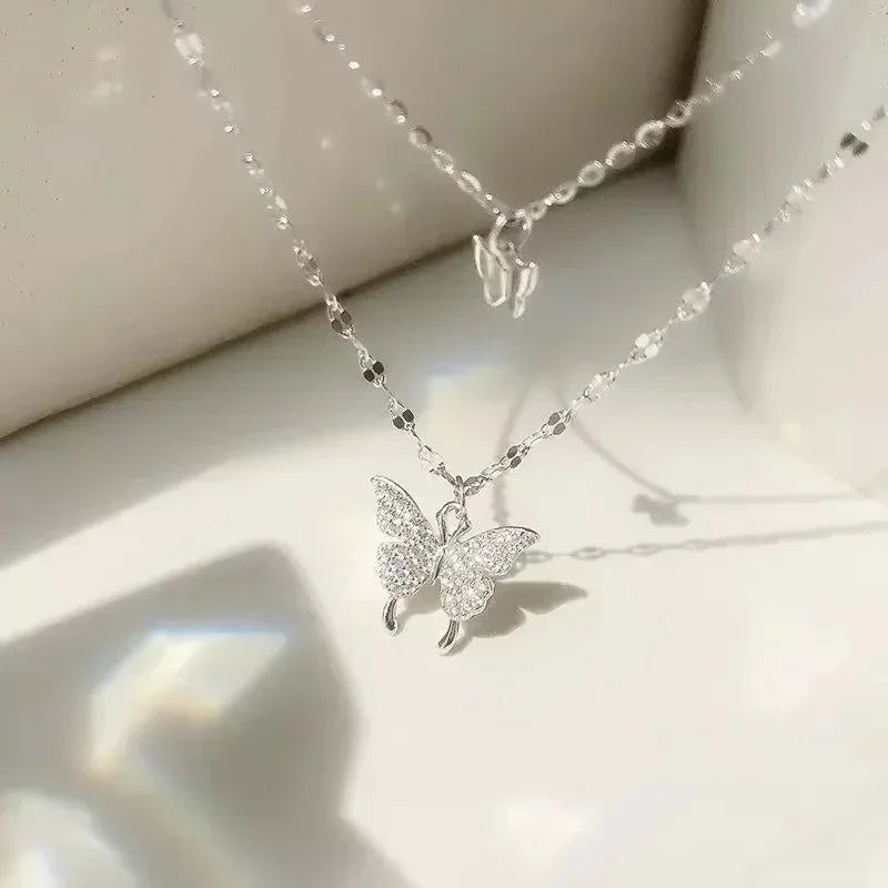 Gold Stainless Steel Water Drop Tassel Necklace – Women’s Fashion Chain