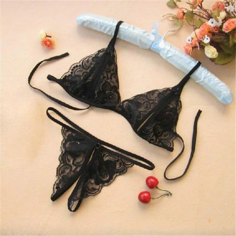 See‑Through Bra & G‑String Set