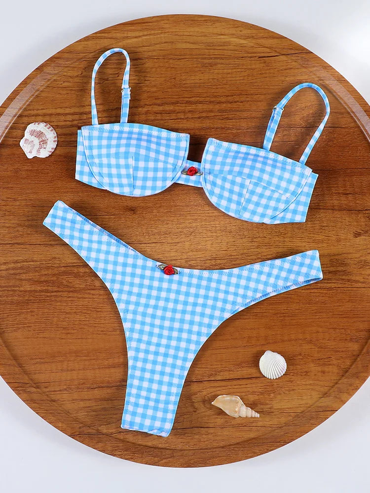 Floral Print Micro Bikini Set
