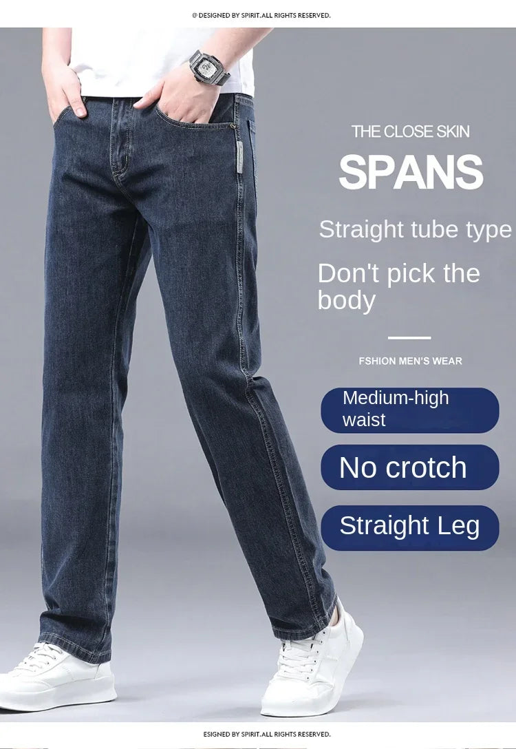 Four‑Season Straight Jeans