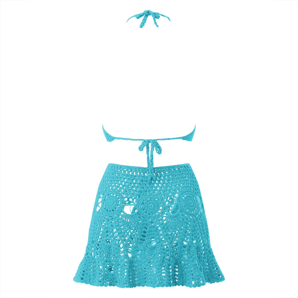 Women’s Crocheted Hollow‑Out Bikini Set – Two‑Piece Summer Swimwear, Beachwear Biquini