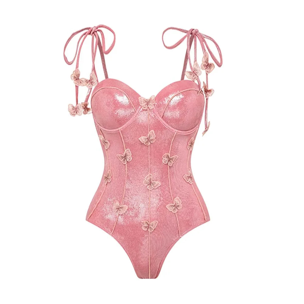 Women’s Printed Ruffle Splice Bikini Bodysuit with Skirt — Summer Beach Cover‑Up Holiday Swimwear Outfit