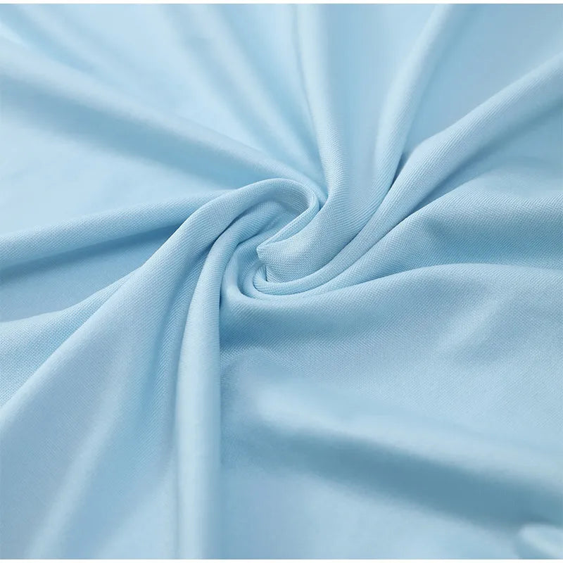 Irregular Shawl Blue Maxi Dress – Women’s 2025 Slim‑Fit Turtleneck Pleated Evening Party Dress