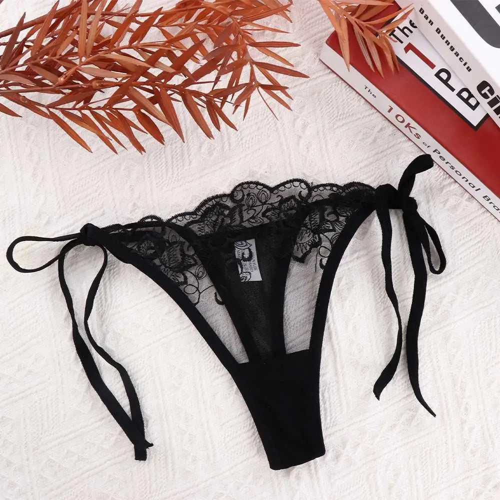 Low‑Waist Transparent Mesh Briefs