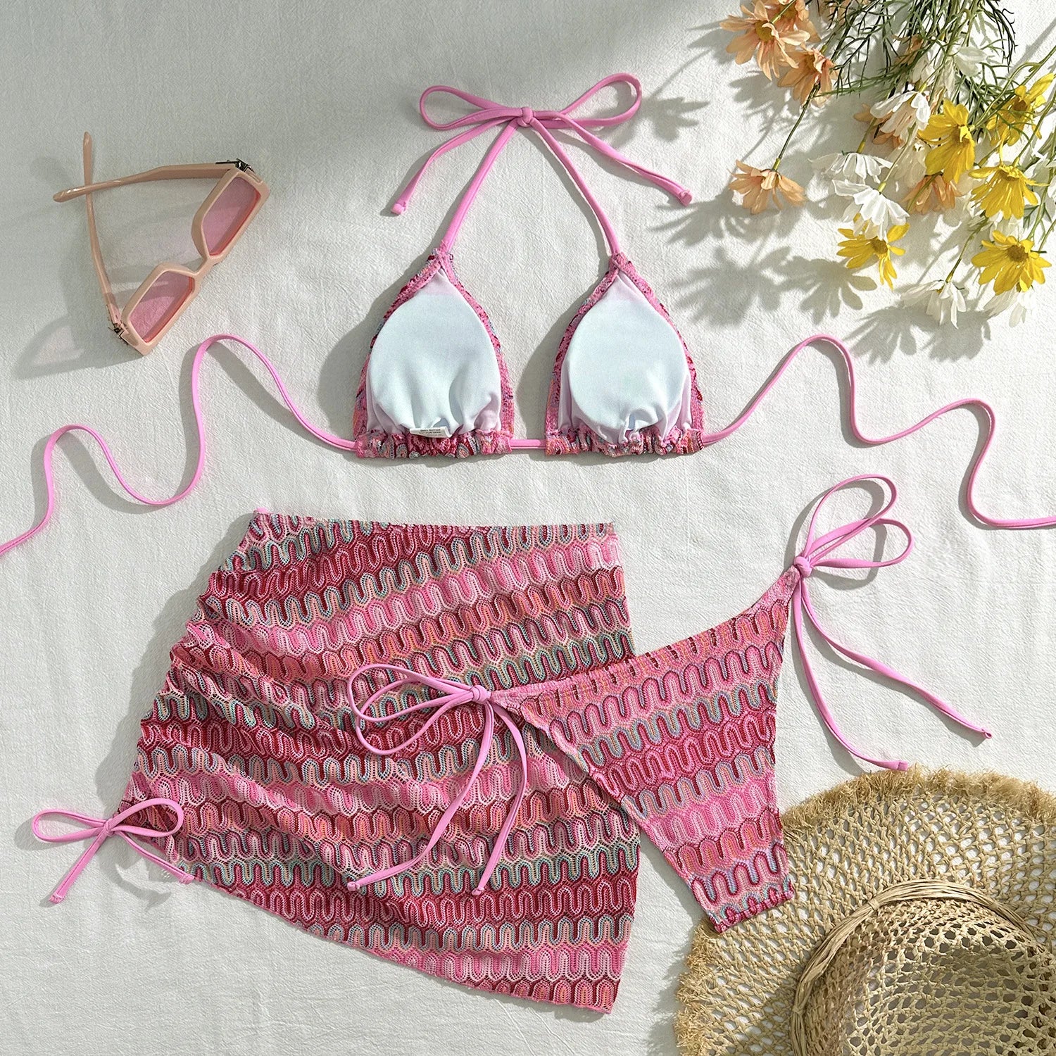 Three‑Piece Brazilian Bikini Set