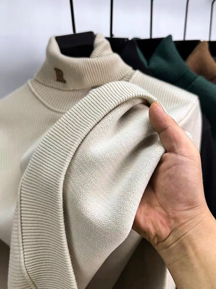 Luxury Embroidered High‑Neck Sweater