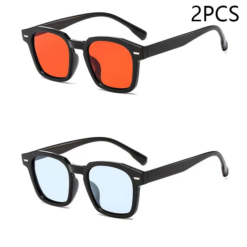 New Unisex Rectangle Vintage Sunglasses 2023 Fashion Design Retro Sun Glasses Female Lady Eyeglass Cat Eye Casual Goggles UV400