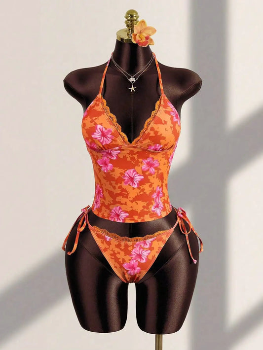 Women’s 2026 Halter Print Bikini Set