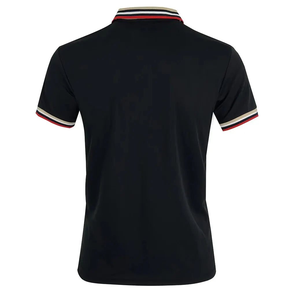 Men’s Summer Cotton Polo Shirt – Breathable Solid/Striped Short‑Sleeve Business‑Casual Top