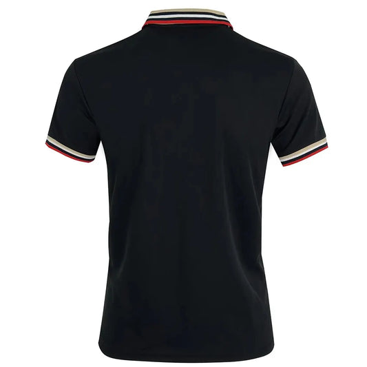Men’s Summer Cotton Polo Shirt – Breathable Solid/Striped Short‑Sleeve Business‑Casual Top