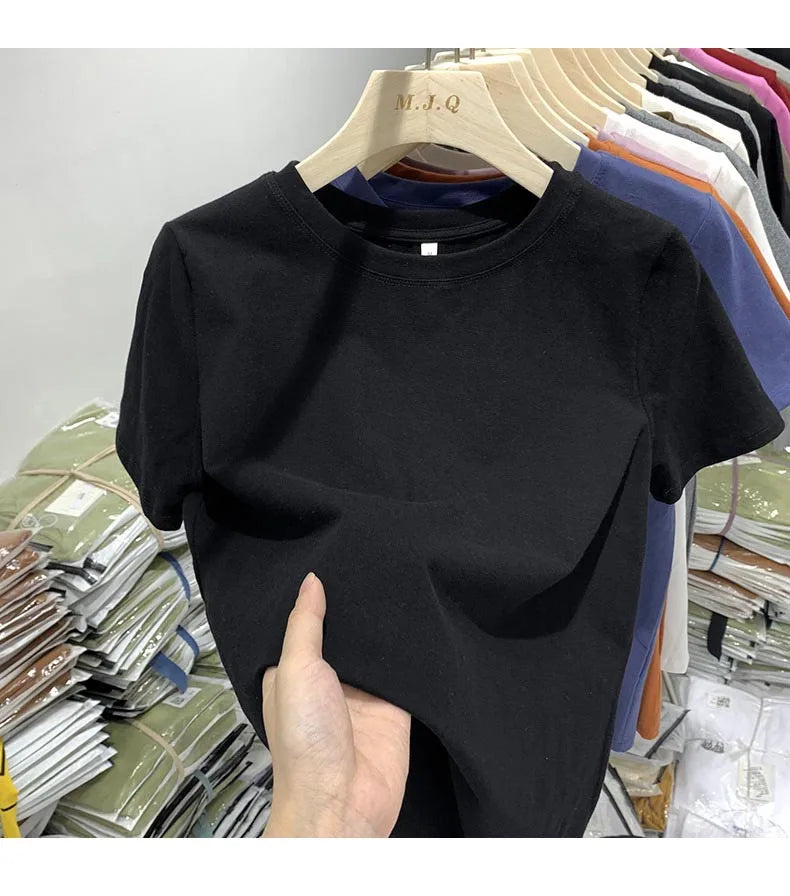 Women’s Y2K Short‑Sleeve T‑Shirt – Trendy Spring Tee for Girls & Women
