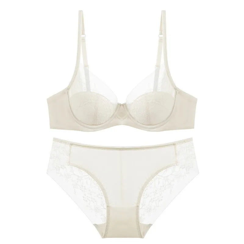 French Lace Embroidery Lingerie Set