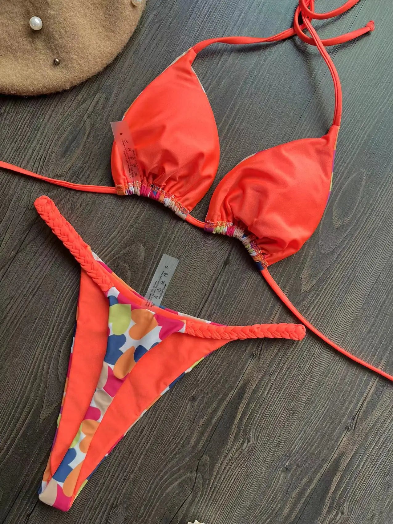 Zebra Print High‑Waist Brazilian Bikini
