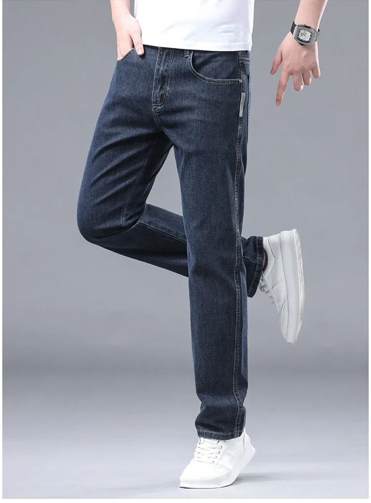 Four‑Season Straight Jeans