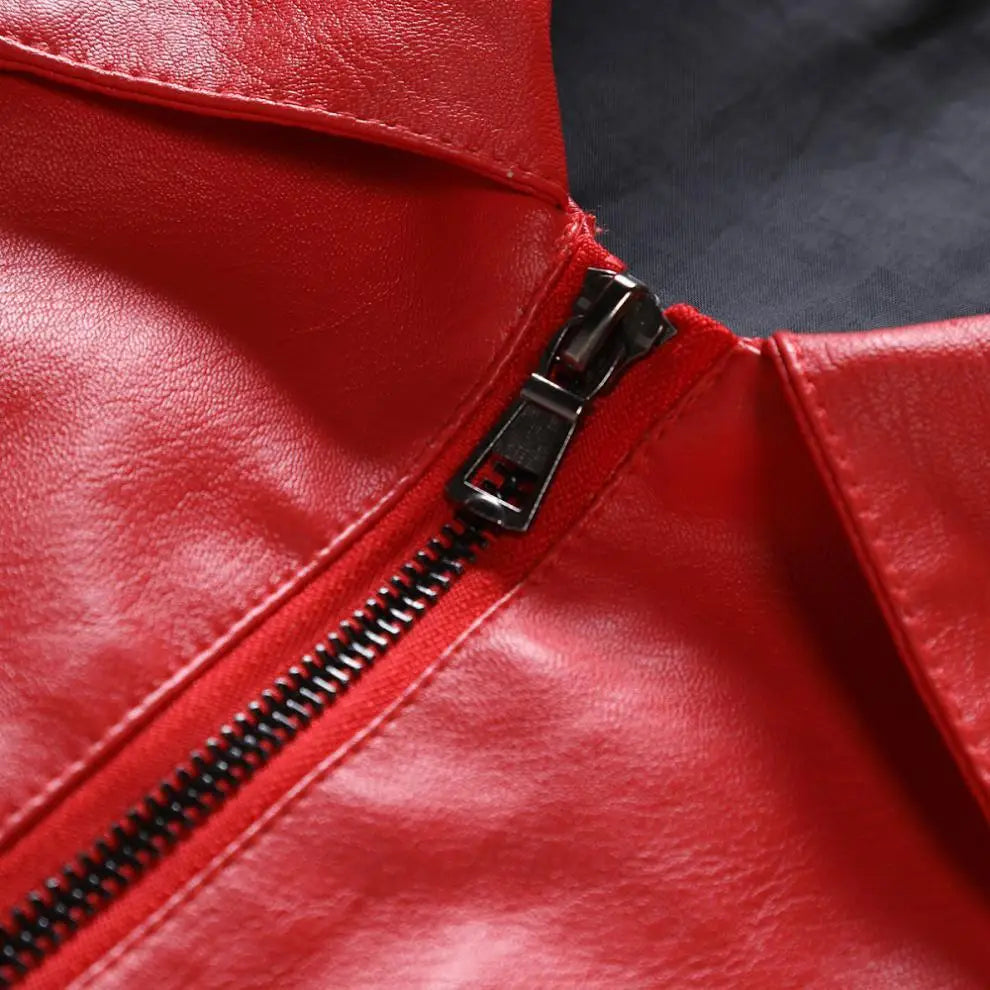 Slim PU Leather Rider Jacket