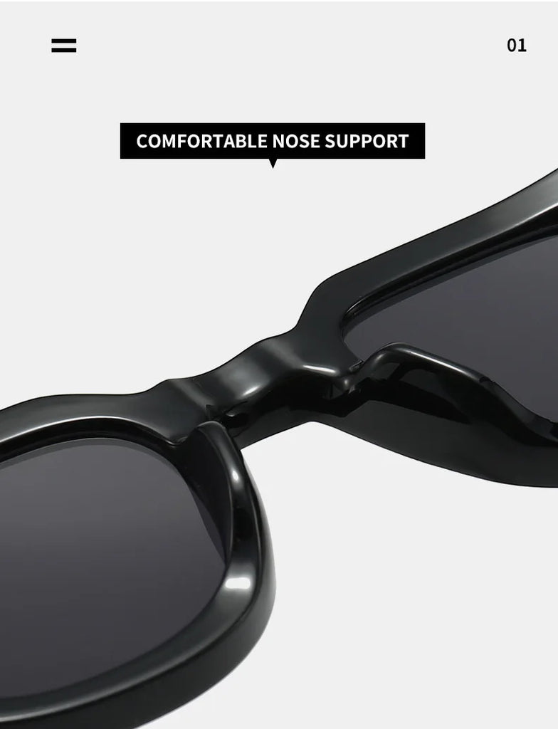 Ins Popular Women Square Sunglasses Men Vintage Rivets Punk Female Shades UV400 Fashion Male Sun Glasses