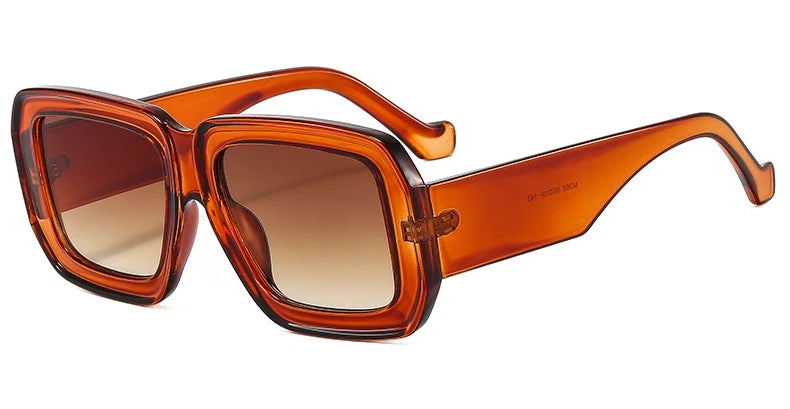 Fashion Square Sunglasses Women Luxury Vintage Big Frame Gradient Lenses Sun Glasses Female Popular Trends Shades UV400