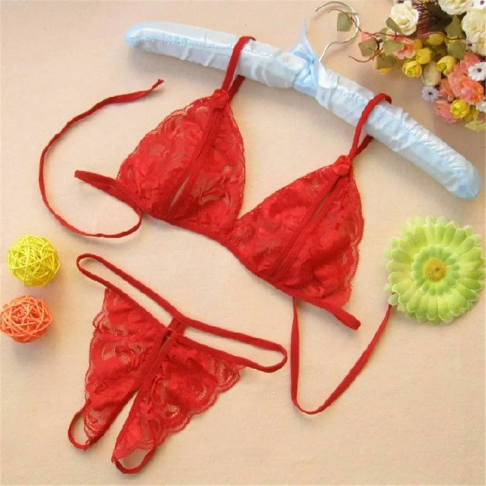 See‑Through Bra & G‑String Set