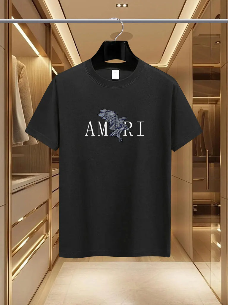 2026 Summer Luxury fashion AMI brand printed T-shirts pure cotton round-neck casual and trendy Y2K high-end and high quality