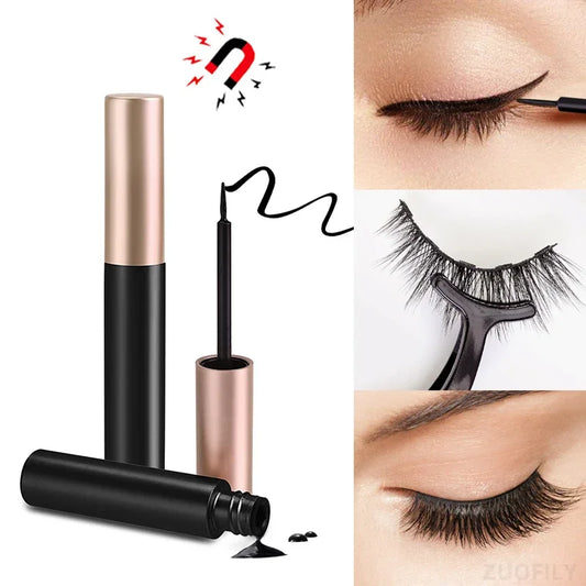 Black Magnetic Eyeliner Glue – Magic Self‑Adhesive Liquid Eyeliner for Easy False Lash Application