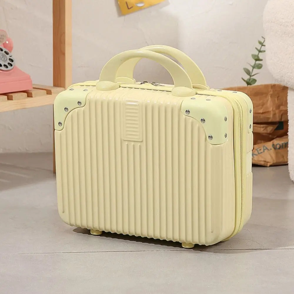 Mini Travel Cosmetic Suitcase – Durable Makeup Organizer Box with Lock
