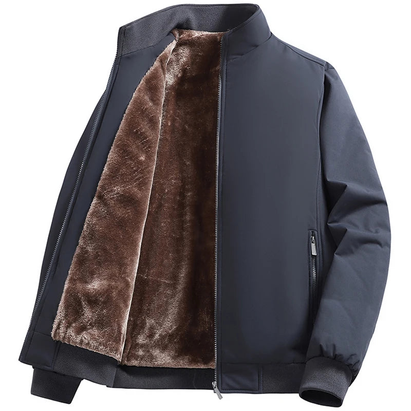 Men's Jacket Stand Collar mens Coat Winter New down jacket fleece Warm Jackets men business leisure coat baseball coats 9985
